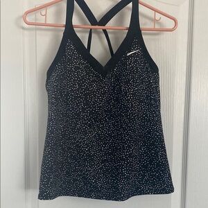Nike Black and White Polka Dot Bikini Top